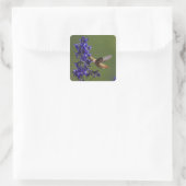Rosse Kolibrie Vierkante Sticker (Tas)