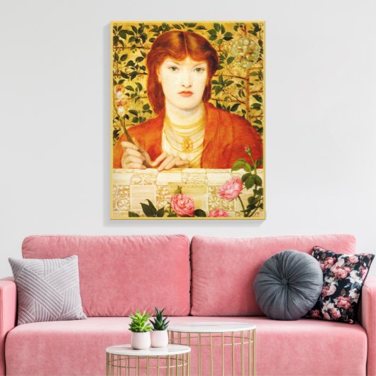 Rossetti Regina Cordium CC0654 Canvas Afdruk (Insitu (Woonkamer))