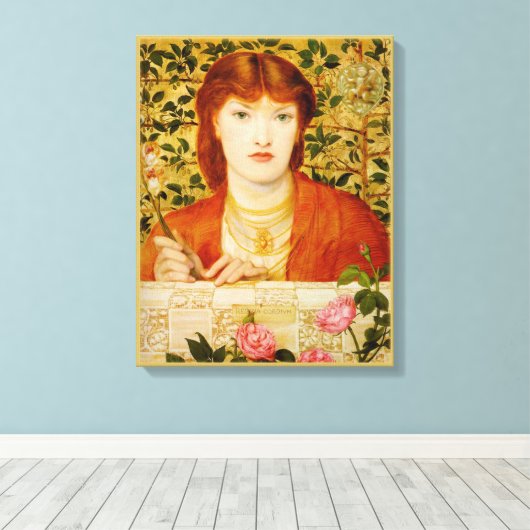 Rossetti Regina Cordium CC0654 Canvas Afdruk (Insitu (Houten vloer))