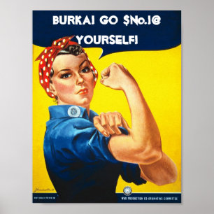 Rossi de Riviter zegt nee tegen Burka's Poster