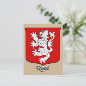 Rossi Family Heraldic Shield Briefkaart (Staand voorkant)