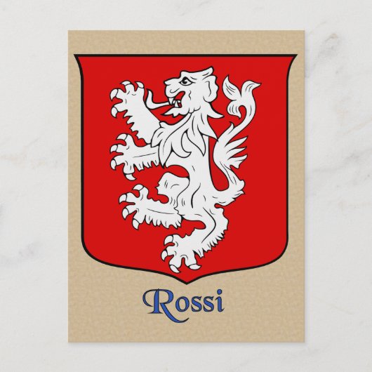 Rossi Family Heraldic Shield Briefkaart (Voorkant)