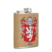 Rossi Heraldisch Schild met Helm en Mantel Heupfles (Rechts)