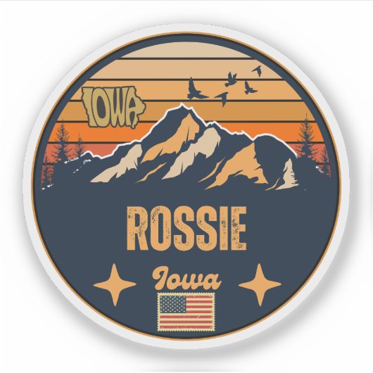 Rossie, Iowa Sticker (Voorkant)