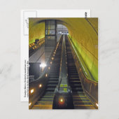 Rossyln Metro Station Escalators Arlington VA Briefkaart (Voorkant / Achterkant)