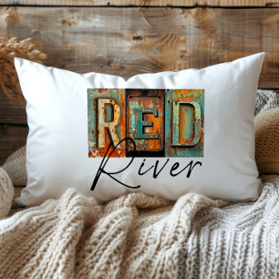 Rost Metaal Rode Rivier Louisiana Staat Kussen