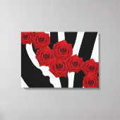 ROSTERS OP ZWARTE EN WITTE ZEBRA CANVAS AFDRUK (Voorkant)