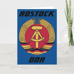 Rostock, DDR, Rostock, Socialistisch Oost Duitslan Bedankkaart