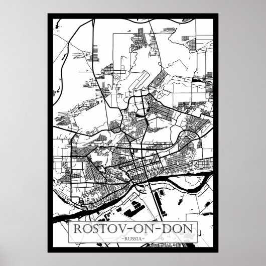 Rostov-on-Don Russia City Map Poster (Voorkant)