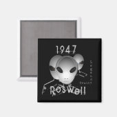 Roswell 1947 magneet (Voorkant / Achterkant)
