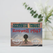 Roswell 1947 postcard briefkaart (Staand voorkant)