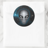 Roswell Alien II (sticker) Ronde Sticker (Tas)