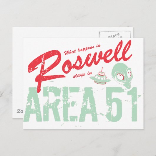 Roswell Briefkaart (Voorkant / Achterkant)