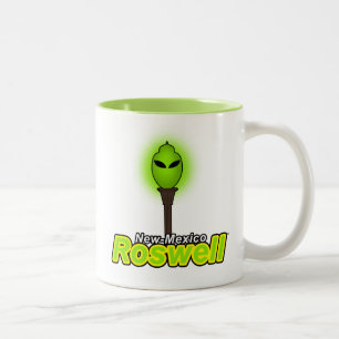 Roswell City New-Mexico Tweekleurige Koffiemok