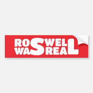 Roswell-crash van een buitenaards ruimteschip was bumpersticker