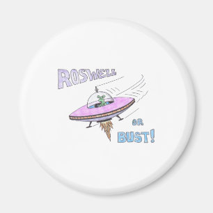 ROSWELL magnet (wit) Magneet
