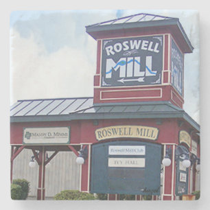 Roswell Mill Sign, Roswell Georgia, Stenen Onderzetter