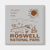 Roswell National Park UFO Flying Saucer Aliens T-S Magneet (Voorkant)