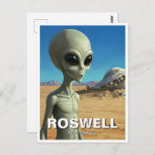 Roswell New Mexico Alien Briefkaart (Voorkant / Achterkant)
