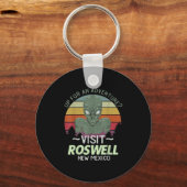 Roswell New Mexico Alien Head Funny Souvenir Quote Sleutelhanger (Voorkant)