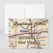 Roswell New Mexico Briefkaart (Voorkant / Achterkant)
