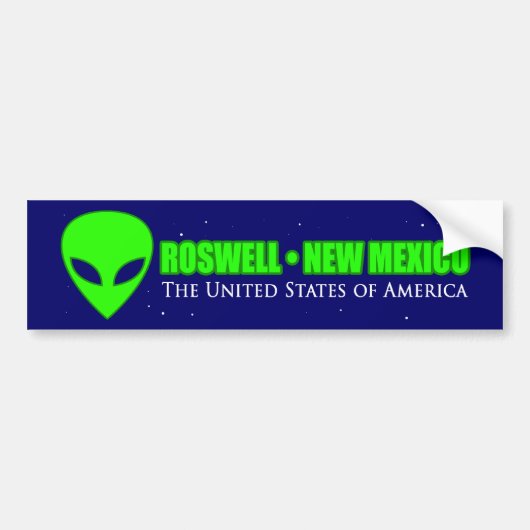 Roswell New Mexico Bumpersticker (Voorkant)