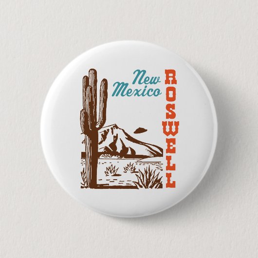 Roswell New Mexico Ronde Button 5,7 Cm (Voorkant)