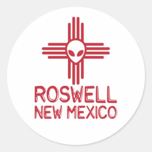 Roswell New Mexico Ronde Sticker