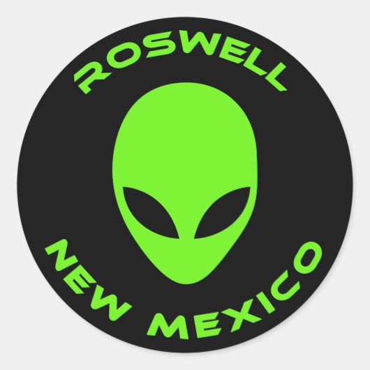 Roswell, New Mexico Ronde Sticker (Voorkant)