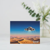 Roswell New Mexico UFO Briefkaart (Staand voorkant)
