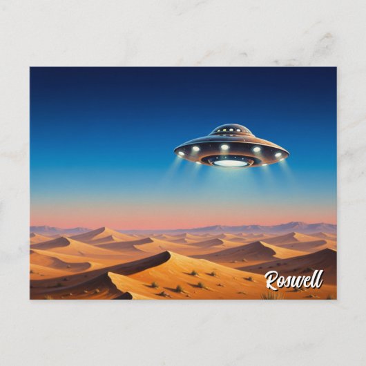 Roswell New Mexico UFO Briefkaart (Voorkant)