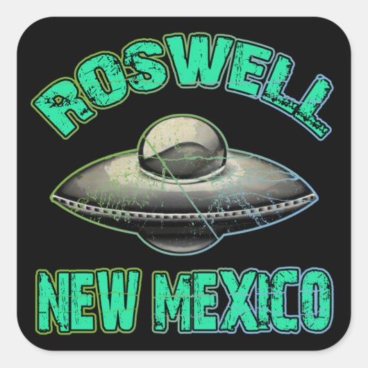 Roswell, New Mexico Vierkante Sticker (Voorkant)