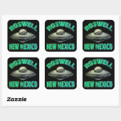 Roswell, New Mexico Vierkante Sticker (Vel)