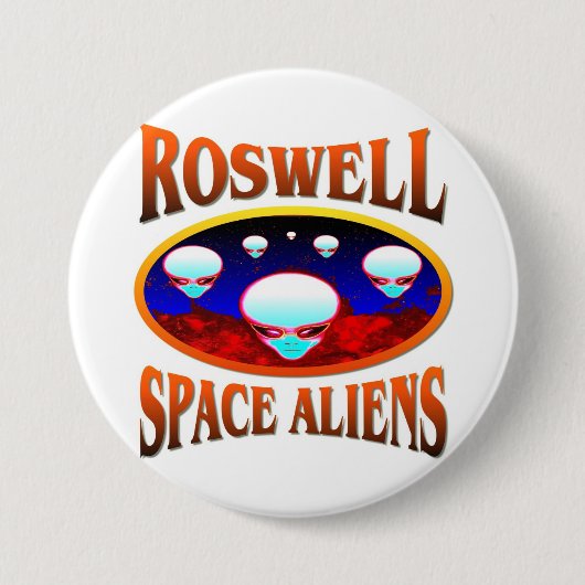 Roswell Space Alien Ronde Button 7,6 Cm (Voorkant)