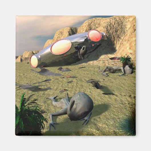 Roswell UFO Crash Magnet Magneet (Voorkant)