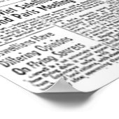 Roswell UFO Incident Newspapier clipping Poster (Hoek)