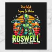 Roswell's Alien Oasis wacht op je! Wijn Etiket (Enkel label)