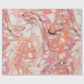 Rosy | Abstract marmerpatroon Cadeaupapier (Vlak)