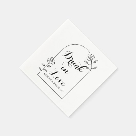 Rosy Arch Minimal Wedding Napkins Servet (Hoek)