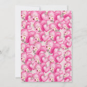 Rosy Blooms Baby shower amoureux Invitation (Dos)