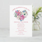 Rosy Blooms Baby shower amoureux Invitation (Debout devant)