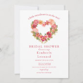 Rosy Blooms Baby shower amoureux Invitation (Devant)