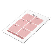 Rosy Blush Planner schema wekelijks Notitieblok (Schuin)