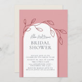 Rosy Blush Script nuptiale douche Invitation (Devant / Derrière)