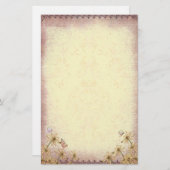  Rosy Brown Floral Wedding Briefpapier (Voorkant / Achterkant)
