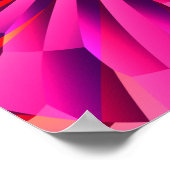 Rosy Dawn Abstracte Modern Fractal Art Poster (Hoek)