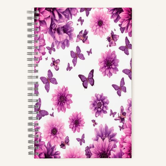 Rosy Floral Carnet rose Fleur Journal (Recto)