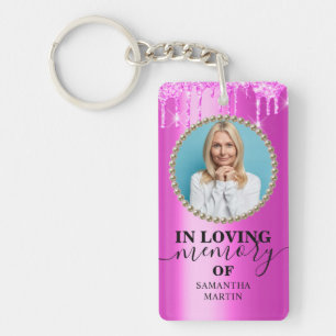 Rosy Glitter drijft het geheugen in gedachten Sleutelhanger