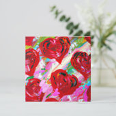 Rosy Hearts Feestdagenkaart (Staand voorkant)