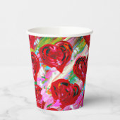 Rosy Hearts Papieren Bekers (Links)
